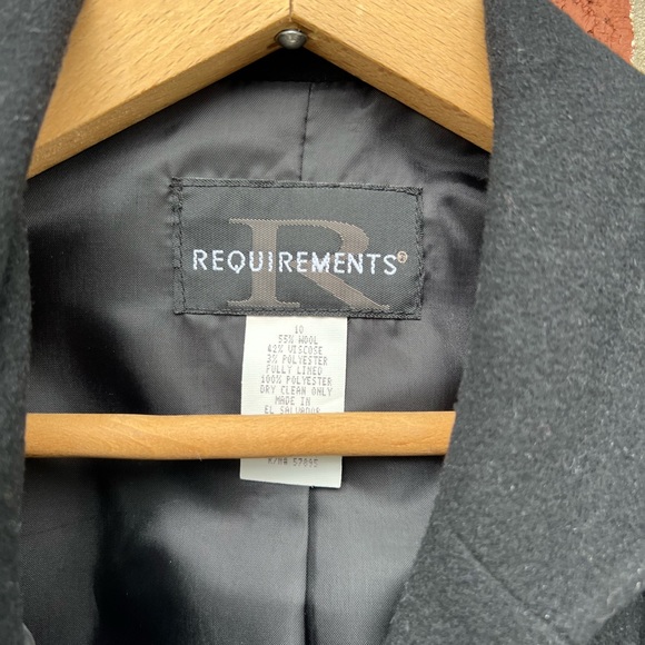 Requirements Black Wool Blazer Jacket - Picture 3 of 3